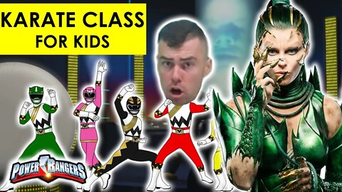 POWER RANGERS KARATE CLASS - 2 - Fight Rita Repulsa - Learn a Crescent Kick - KIDS KARATE