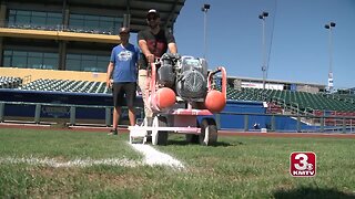 "Interning" with the Omaha Storm Chasers grounds crew for a day