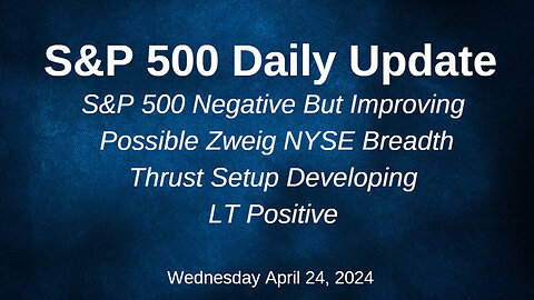 S&P 500 Daily Market Update for Wednesday April 24, 2024