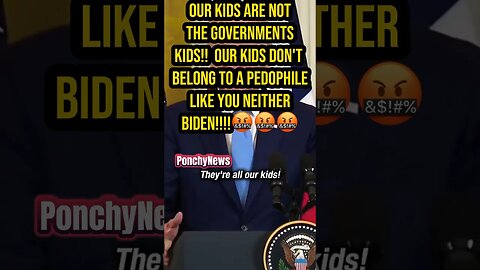 Our Kids Are NOT the Government and they are NOT Safe Around Biden the Pedophile! #shorts #news