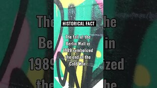 The fall of the Berlin Wall in 1989 symbolized the end of the Cold War..