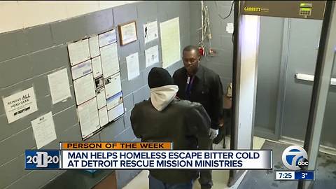 Detroit 2020 Person of the Week: Martez Radney helps homeless escape the bitter cold