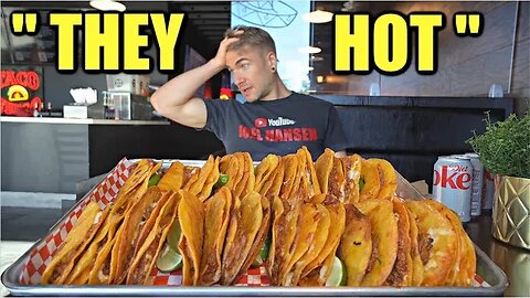 TEXAS SIZED SPICY BEEF TACO CHALLENGE (Queso Birria Tacos) | Cheesy Mexican Tacos