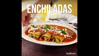 Egg Enchiladas with Red Sauce