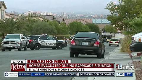 East Las Vegas homes evacuated during police barricade