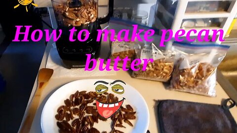 How to make Pecan Butter in 10 minutes on solar power✌👍🍟📺👀🧂