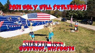 2021 HOLY HILL SKELETONS DISPLAY! Hubertus, Wisconsin.