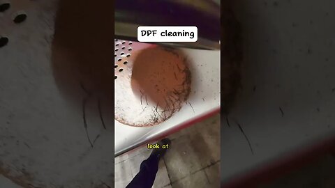 How build up carton coming out of DPF filter after cleaning #mechanic #dpf