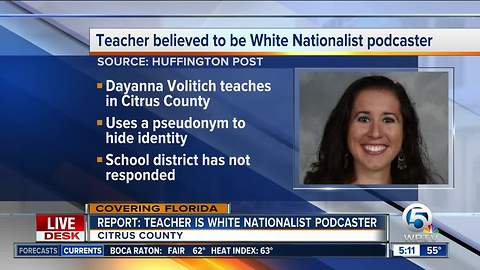 Florida middle school teacher accused of having white nationalist podcast