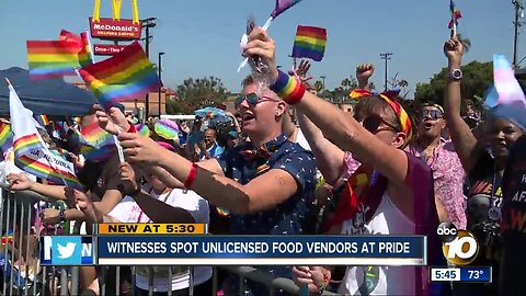 Witnesses spot unlicensed food vendors at Pride