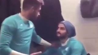 Football players' challenge in locker room - Iran