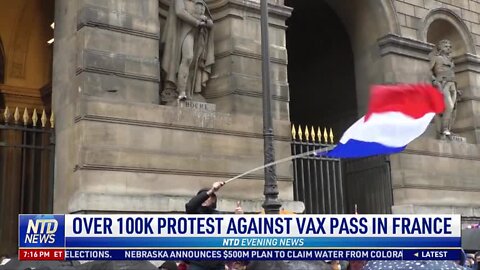 Over 100,000 Protest Against Vaccine Pass in France