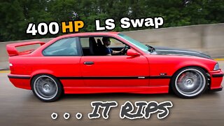 Built LS Swapped E36 FIRST DRIVE - IT RIPS & Sounds INCREDIBLE!