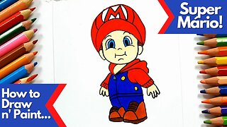 How to draw and paint Baby Mario with this Beginner's Tutorial
