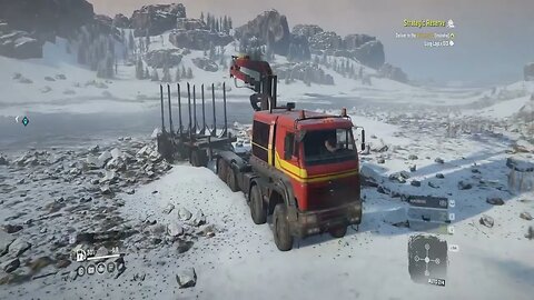 Snowrunner | Wood loader crane | On mountains