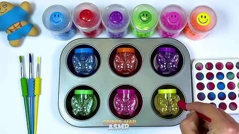 Oddly Satisfying Video | How I Made 6 FRUIT Toys WROM Rainbow Sequins Stars Lollipops IN Magic Cup