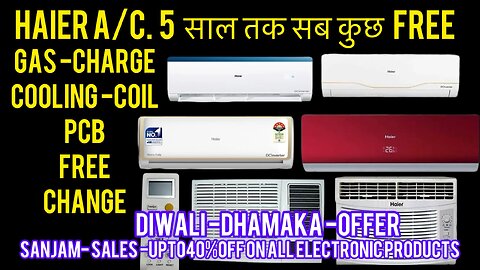 HAIER A/C 5 YEAR WARRANTY AND GUARANTEE OF GAS CHARGE, COOLING COILS, PCB OR ANY PART DIWALI OFFER