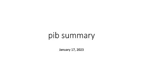 pib summary 17 Jan 2023