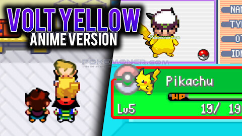 Pokemon Volt Yellow – Anime Version - Completed GBA Hack ROM but You are ASH - Pokemoner.com