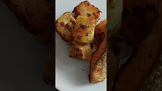 Baked Salmon and Garlic Rosemary Thyme Roast potatoes