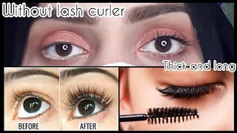 Thick and long lashes hack | easy to thick your lashes without lash curler | step by step