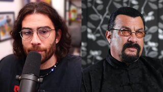 HasanAbi is Steven Seagal's son? Sam Hyde calls out Hasan Piker during boxing match.