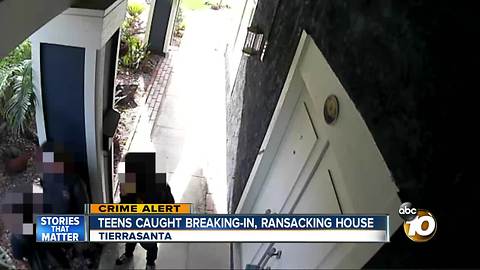 Teens caught breaking-in, ransacking house