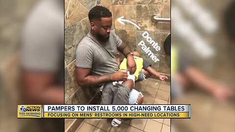 Pampers to install 5,000 changing tables in mens' restrooms
