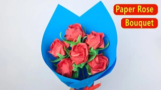 How to Make Paper Rose Bouquet - Easy Paper Crafts/DIY Paper Rose