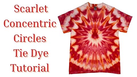 Tie-Dye Designs: Scarlet Single Color Concentric Circles