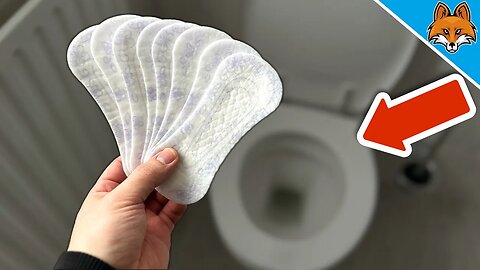 Stick a Panty Liner to your Toilet and WATCH WHAT HAPPENS💥(Amazing)🤯