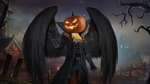 Dark Autumn Music - Winged Pumpkin Man