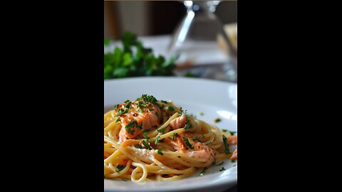 Creamy salmon pasta🍝✨🫡Im sure that if you try this dish, you will love it😍😍😍