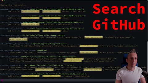 Search every repo on github.com with `gh search` CLI