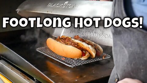 Footlong Hot Dogs on the Blackstone Griddle