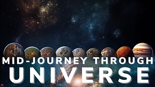A MidJourney Through The Universe, Galaxy And Planets Size Comparision