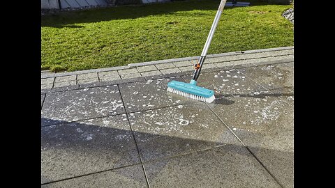 Gardena combisystem-schrubber: optimales werkzeug für die reinigung im haus, 30 cm arbeitsbreite