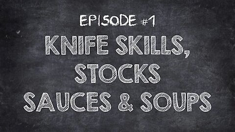 Cuisinart Culinary School Episode #1 - Knife Skills, Stock, Sauces, and Soups