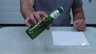 Learn How To Open A Beer Bottle With Just A Piece Of Paper