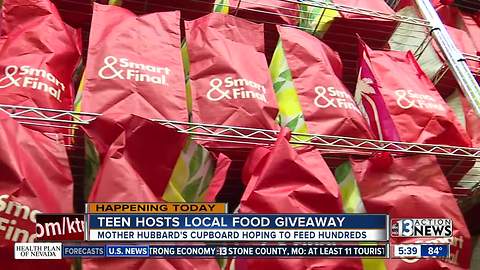 Local teen celebrating four years of Mother Hubbard's Cupboard by giving away more food