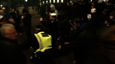 TSG POLICE PUSH A WOMEN OVER #TSGPOLICE #MILLIONMASKMARCH