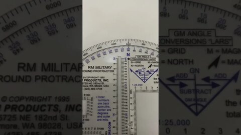 Protractor for land Nav