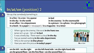 123 - 125 - English prepositions in at on position - ENGLISH GRAMMAR IN USE - Units 123 - 125