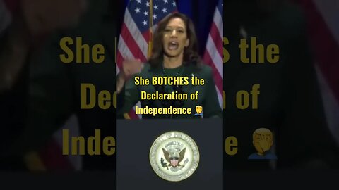 Kamala Harris omits the right to “Life” when quoting the Declaration of Independence in Roe Speech