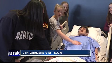 Middle schoolers interested in medicine visit ICOM