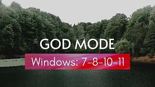 God Mode Win 7 10 11