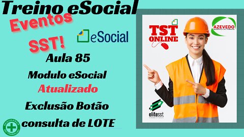 Aula 85 Modulo eSocial ATUALIZADO Exclusão Botão Consulta de LOTE l TSTONLINE Sistemas