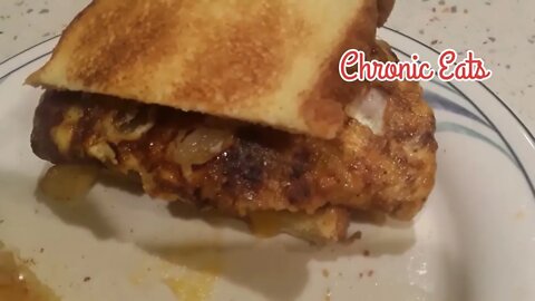 Pork shoulder breakfast sandwich | @Chronic.Eats on IG 🐖🥚🧀🇺🇸 #shorts #breakfastsandwich