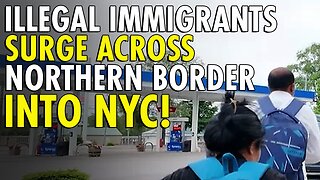 Yellow cabs wait near US-Canada border to drive migrants to NYC