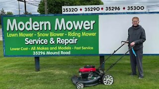 'If he's willing to work, I'm willing to help.' Local business owner gives free mower to 11-year-old